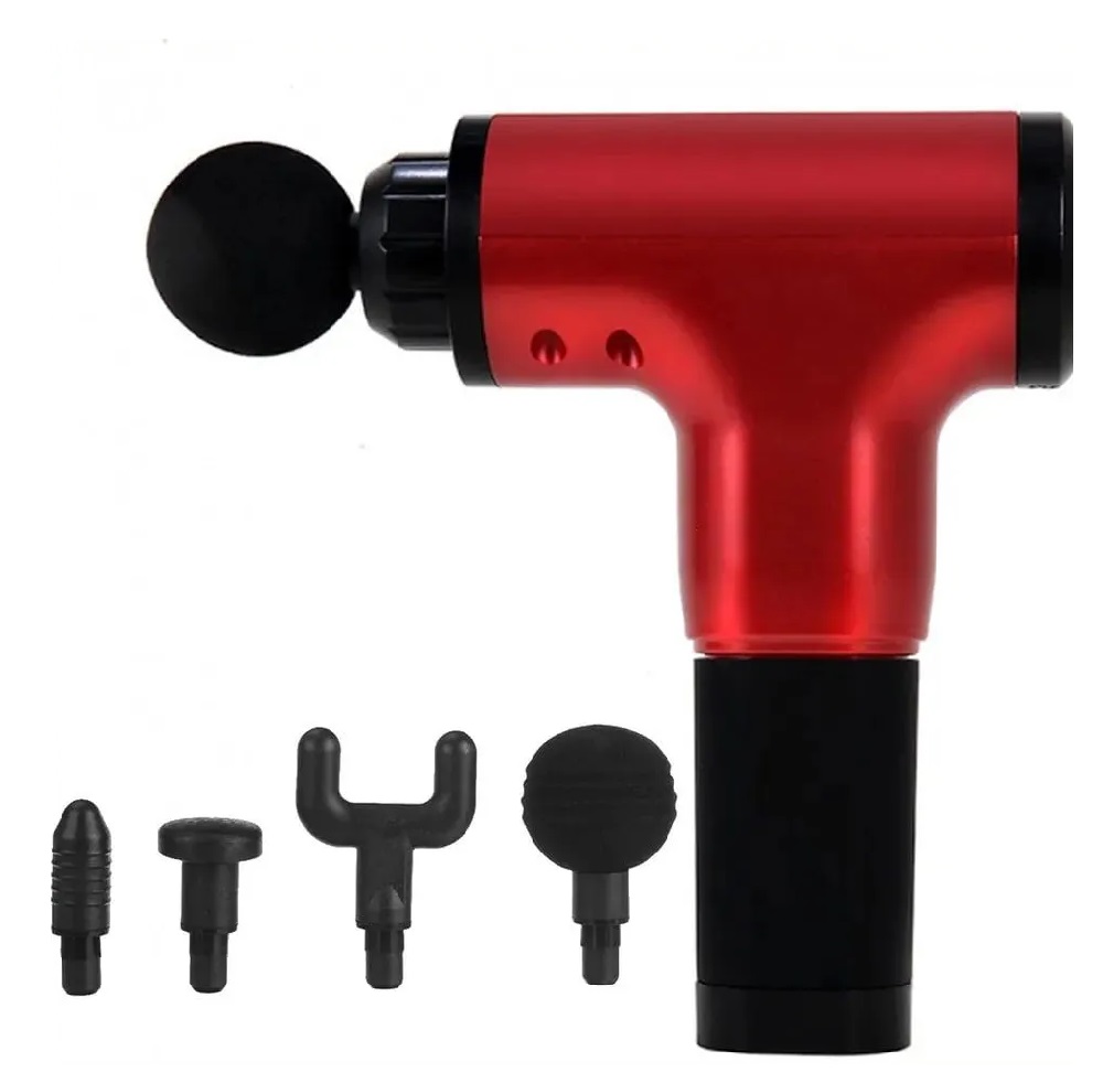 

Мышечный ударный массажёр-пистолет Muscle Fascial Massager 25088 00110655 красный, 25088