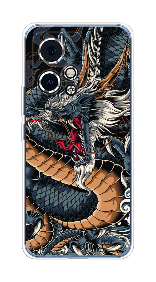 

Чехол на Honor 90 GT "Japanese Dragon", Коричневый;черный;синий, 6123450-1