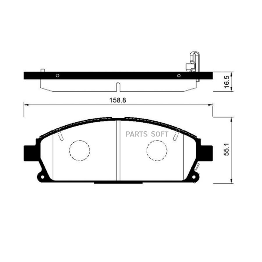 

Тормозные колодки AVANTECH дисковые с пластиной AV1009