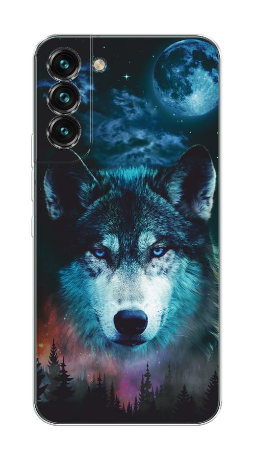 

Чехол на Samsung Galaxy S22 Plus "Лунный волк", Бирюзовый;розовый;синий, 2103950-1