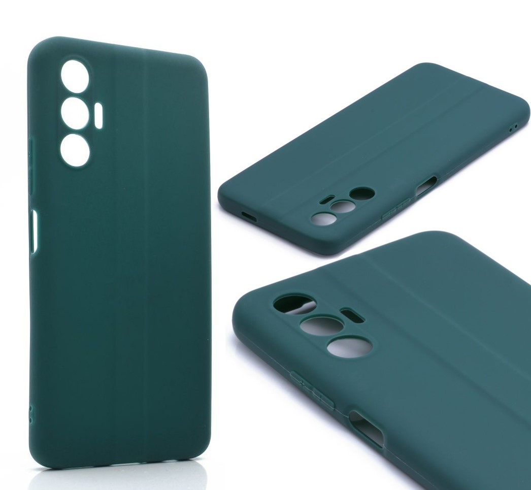 Силиконовый чехол TPU Case матовый для TECNO Pova 3 зеленый