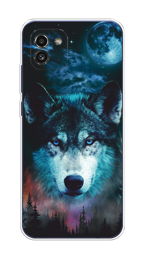 

Чехол на Samsung Galaxy A03 "Лунный волк", Бирюзовый;розовый;синий, 2104950-1