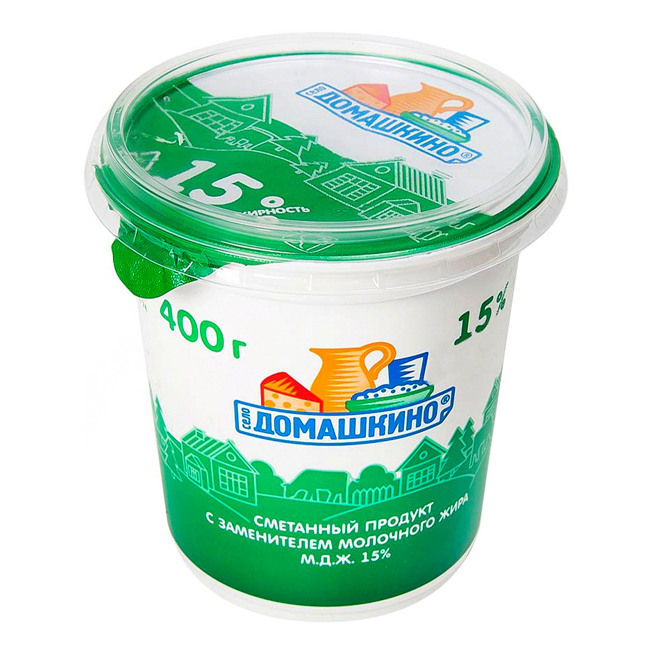 

Сметана Село Домашкино 15% 400 г бзмж