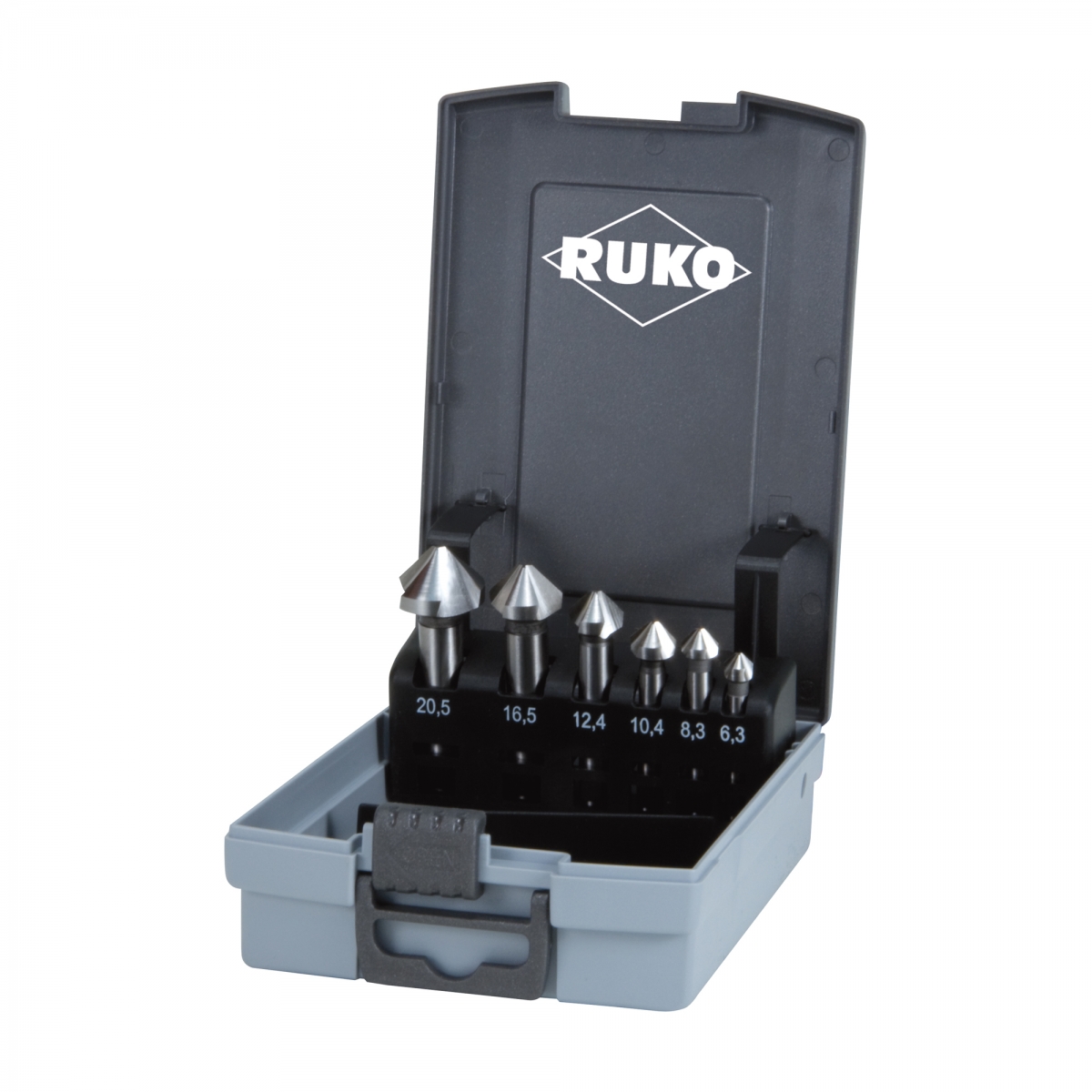 

Набор зенковок (6 шт; 6.3-20.5 мм; HSS-G; 90 градусов) Ruko 102152RO