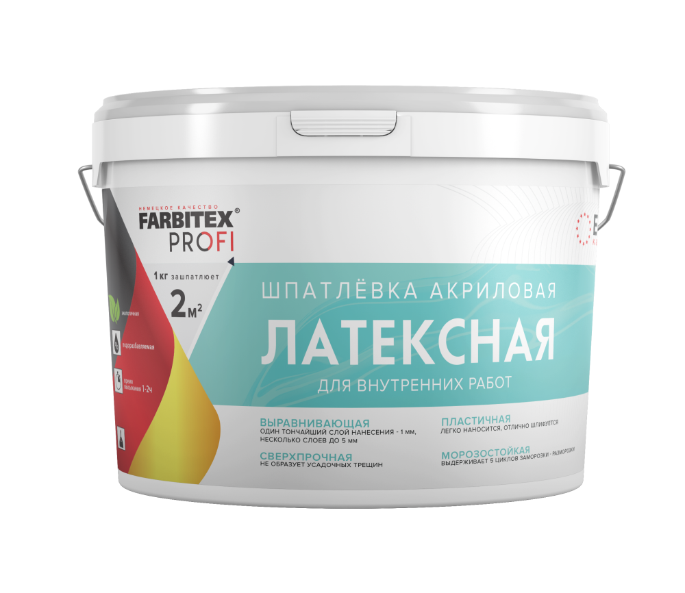 фото Шпатлевка акриловая латексная farbitex profi 4300011555 1,5 кг