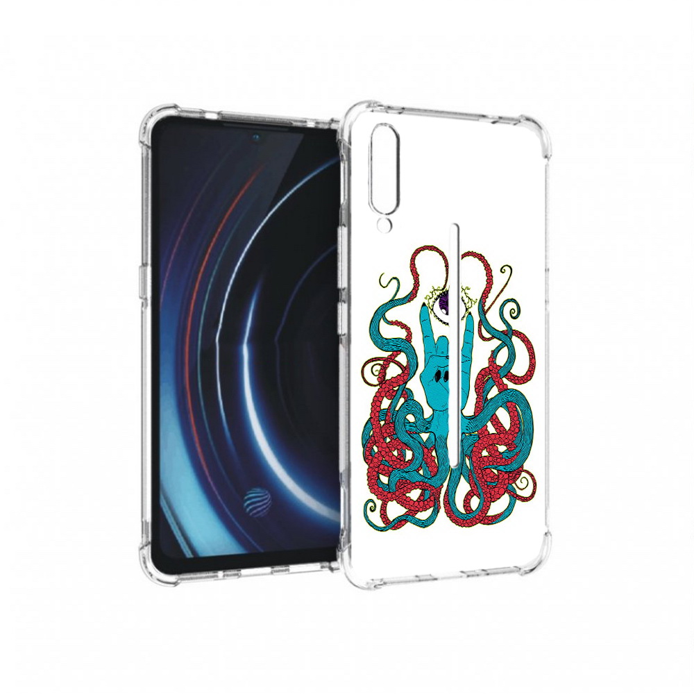 

Чехол MyPads Tocco для Vivo iQOO осьминог-рука абстракция (PT226955.389.530), Прозрачный, Tocco