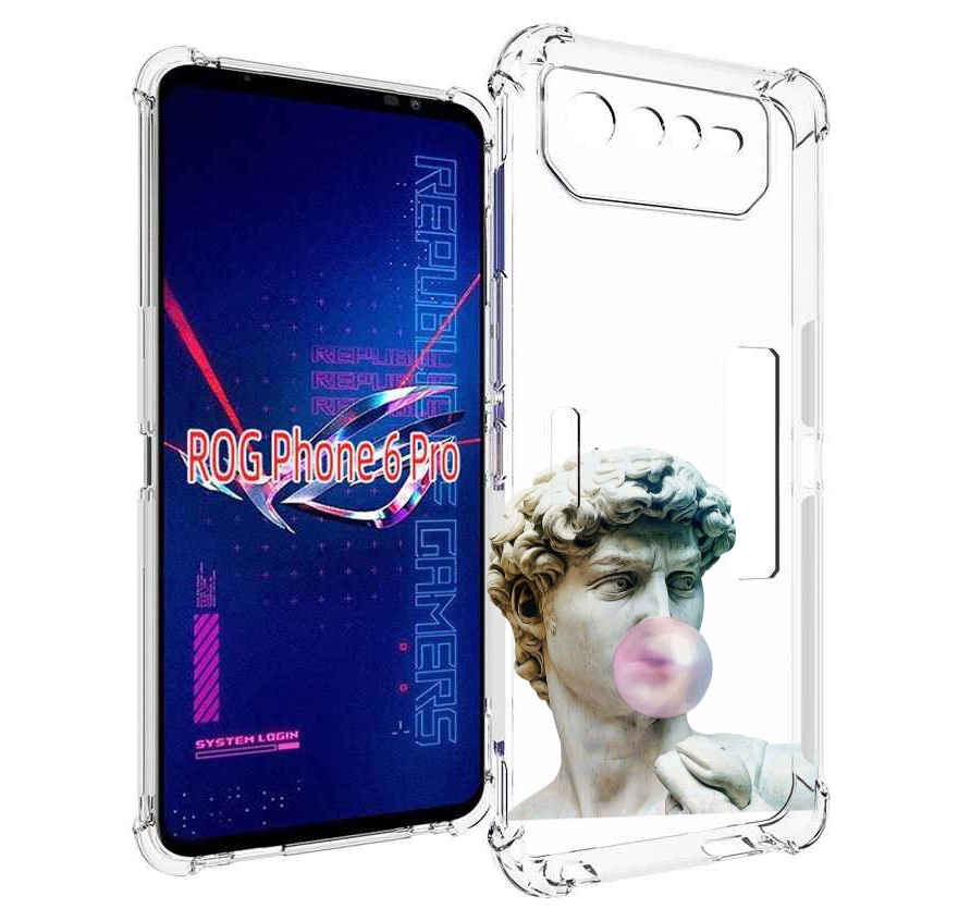 

Чехол MyPads статуя-с-жвачкой для Asus ROG Phone 6 Pro, Прозрачный, Tocco
