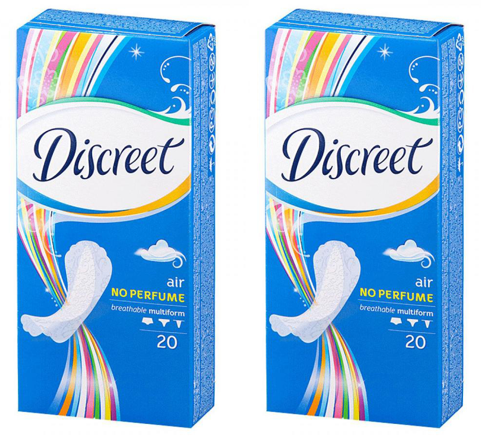 

Ежедневные прокладки DISCREET Дышащие Мультиформа 20 шт 2 уп