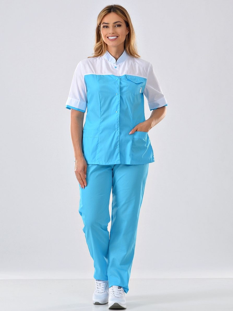 фото Костюм медицинский женский medicalwear марго 107 белый 38 ru