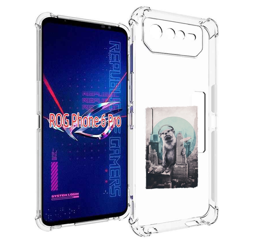

Чехол MyPads выдра в городе для Asus ROG Phone 6 Pro, Прозрачный, Tocco