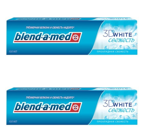 Зубная паста BLEND-A-MED 3D WHITE Прохладная свежесть 100 мл 2 шт