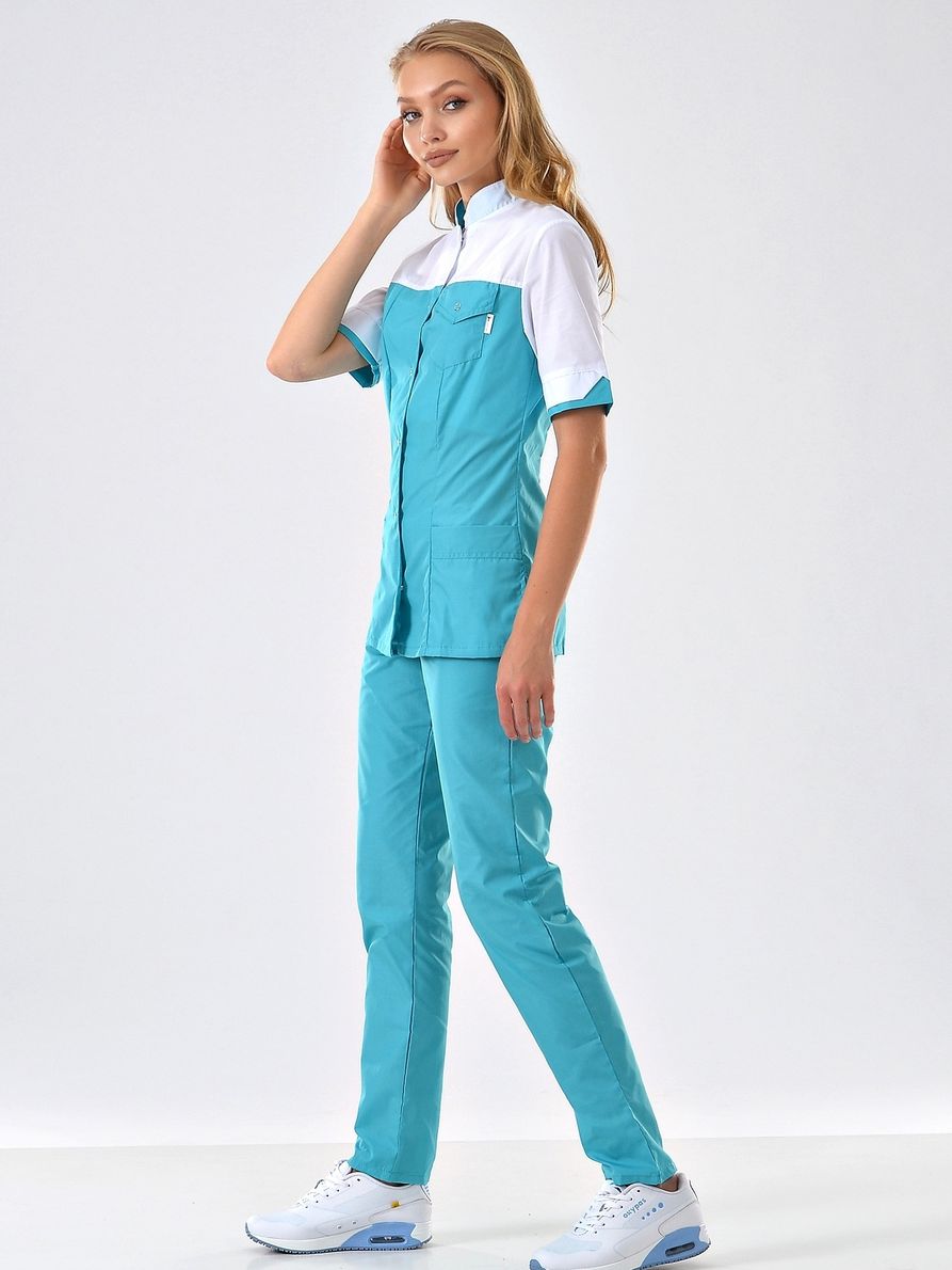 фото Костюм медицинский женский medicalwear марго 107 белый 40 ru