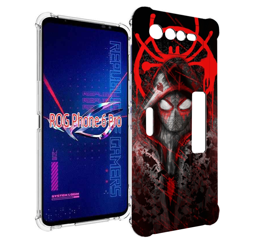 

Чехол MyPads страшный человек паук мужской для Asus ROG Phone 6 Pro, Прозрачный, Tocco