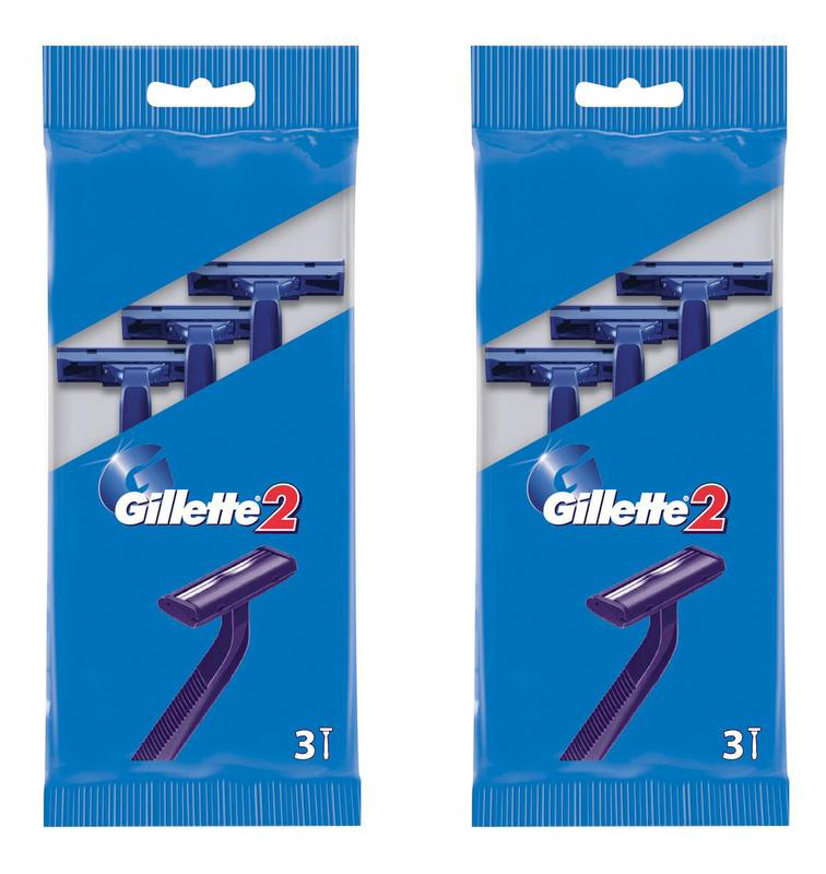 Одноразовые станки GILLETTE Gillette 2 пак по 3 шт