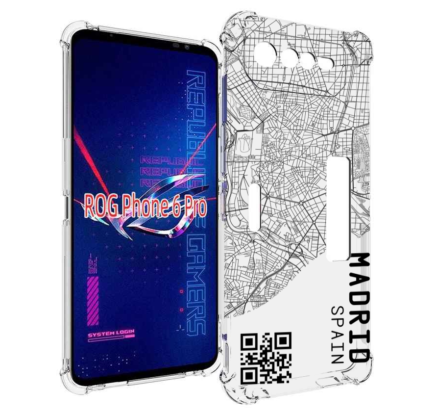 

Чехол MyPads схема-мадрид для Asus ROG Phone 6 Pro, Прозрачный, Tocco