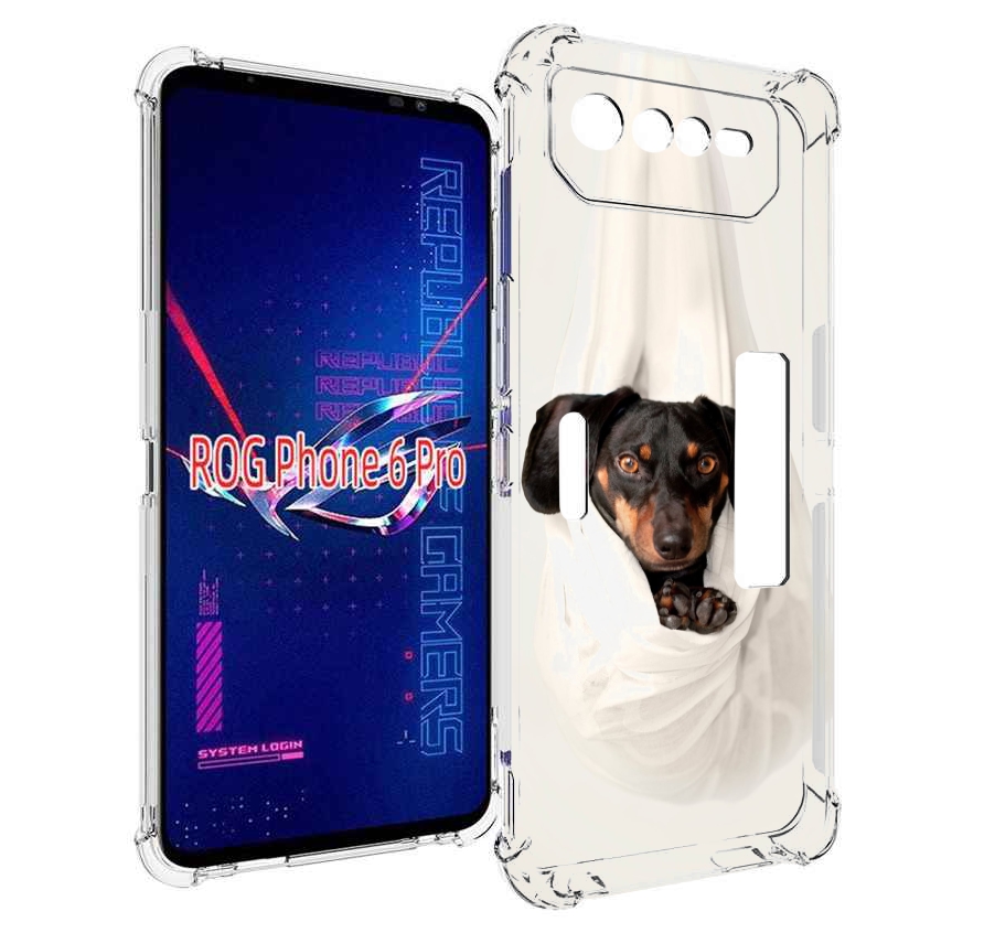 

Чехол MyPads такса собака для Asus ROG Phone 6 Pro, Прозрачный, Tocco