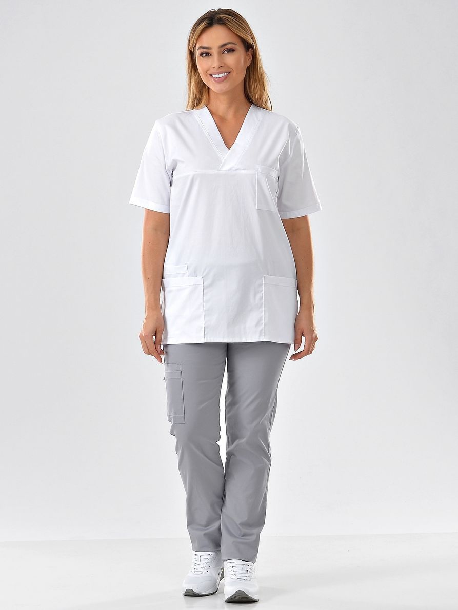 фото Костюм медицинский унисекс medicalwear хирург 109 белый 46 ru