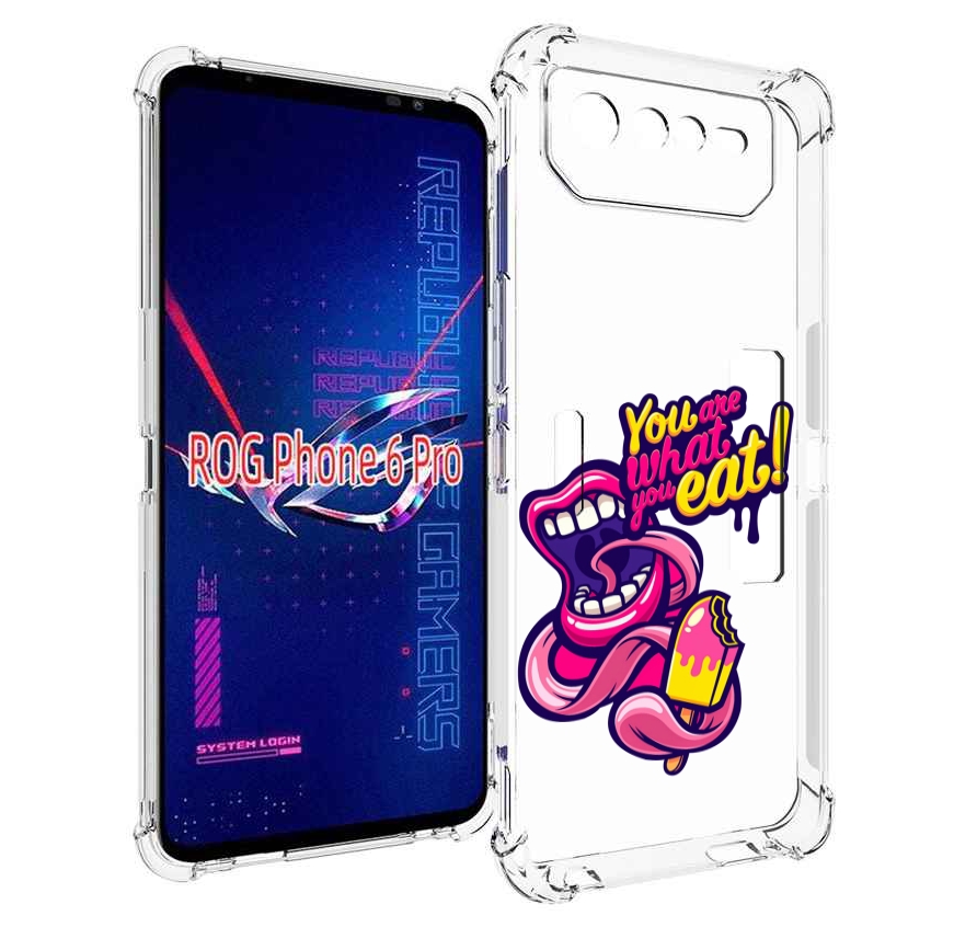 

Чехол MyPads ты-то-что-ты-ешь для Asus ROG Phone 6 Pro, Прозрачный, Tocco