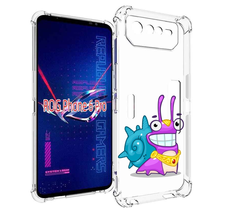 

Чехол MyPads улитка-принц для Asus ROG Phone 6 Pro, Прозрачный, Tocco