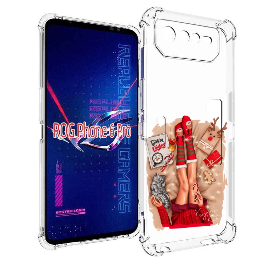 

Чехол MyPads уютный-арт женский для Asus ROG Phone 6 Pro, Прозрачный, Tocco