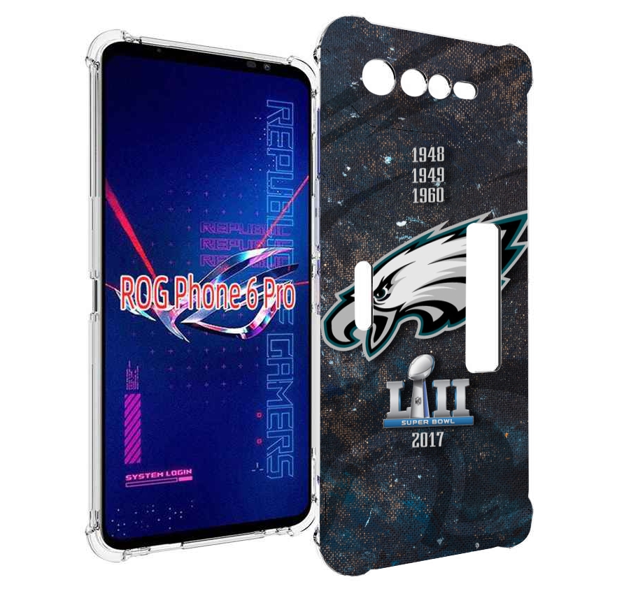 

Чехол MyPads филадельвия иглс регби мужской для Asus ROG Phone 6 Pro, Прозрачный, Tocco