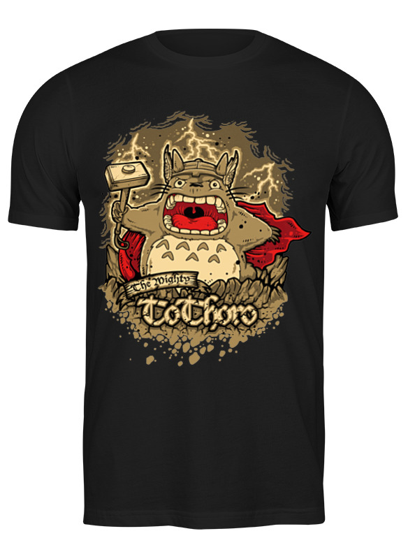 

Футболка мужская Printio Тоторо черная XL, Черный, Тоторо