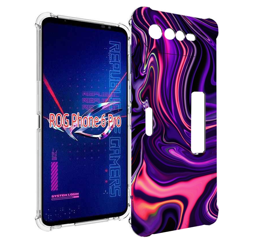 

Чехол MyPads фиолетовые краски для Asus ROG Phone 6 Pro, Прозрачный, Tocco
