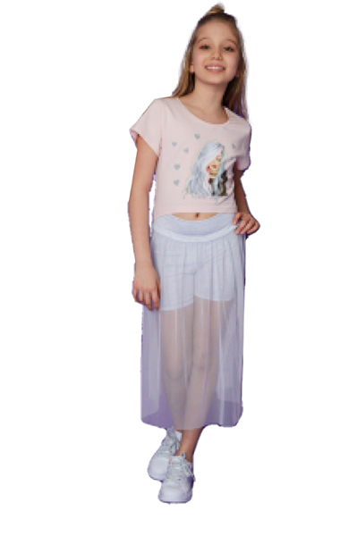 

Футболка для девочки Little Star Girls L11621, 116-122, пудровый(доставка из-за рубежа)