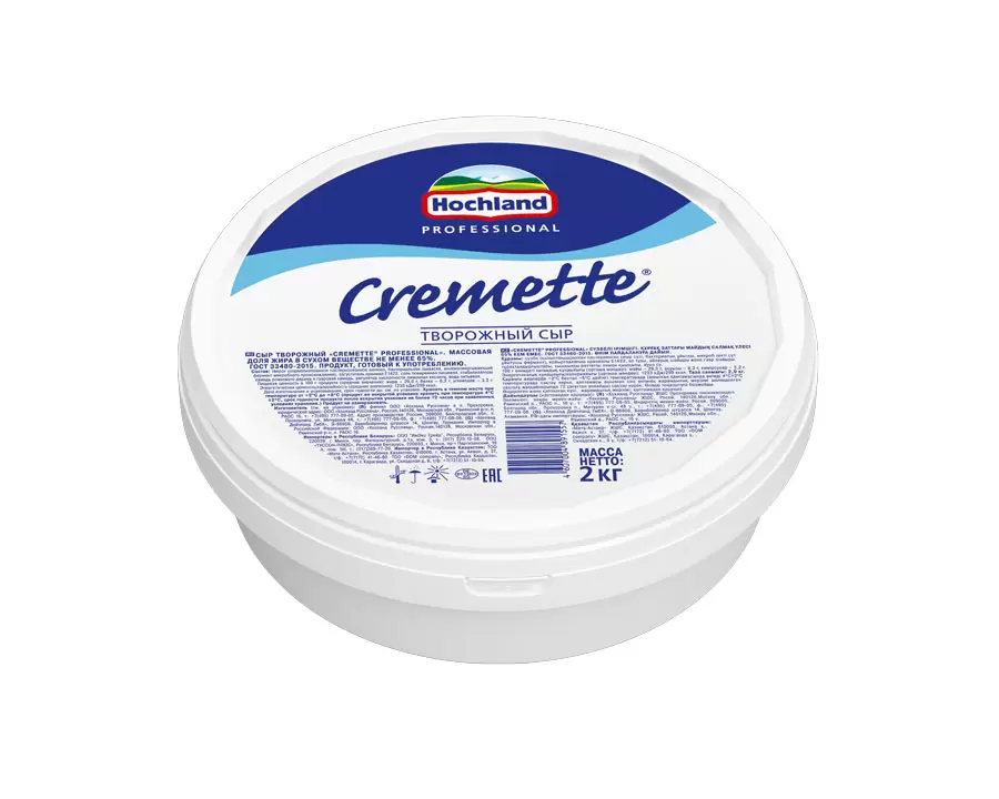 

Сыр Cremette Professional Творожный 65% 2кг
