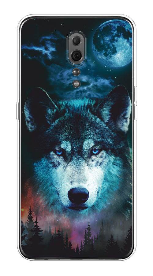 

Чехол на Oppo Reno Z "Лунный волк", Бирюзовый;розовый;синий, 250950-1