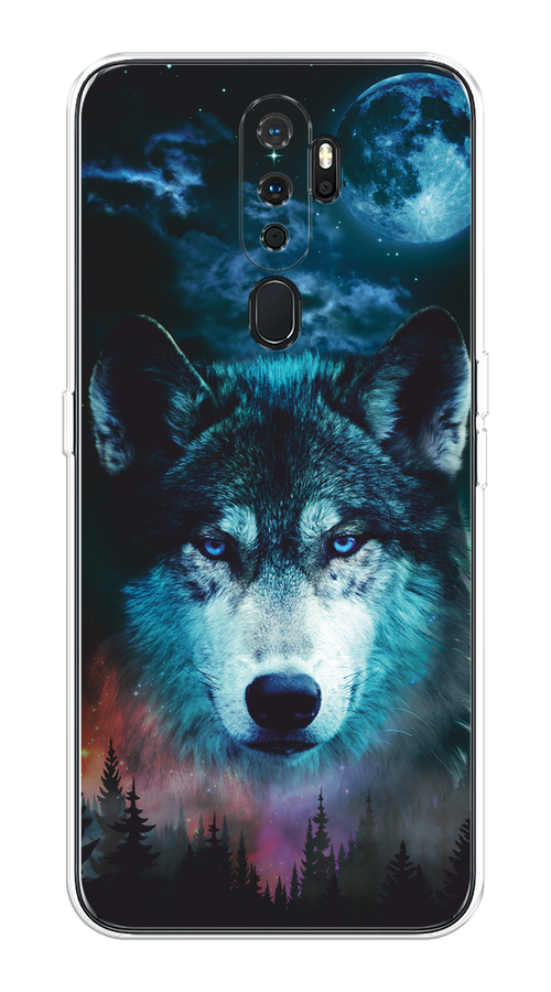

Чехол на Oppo A5/A9 2020 "Лунный волк", Бирюзовый;розовый;синий, 251350-1