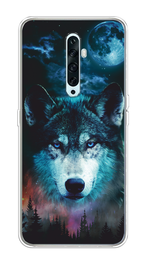 

Чехол на Oppo Reno 2Z "Лунный волк", Бирюзовый;розовый;синий, 251850-1