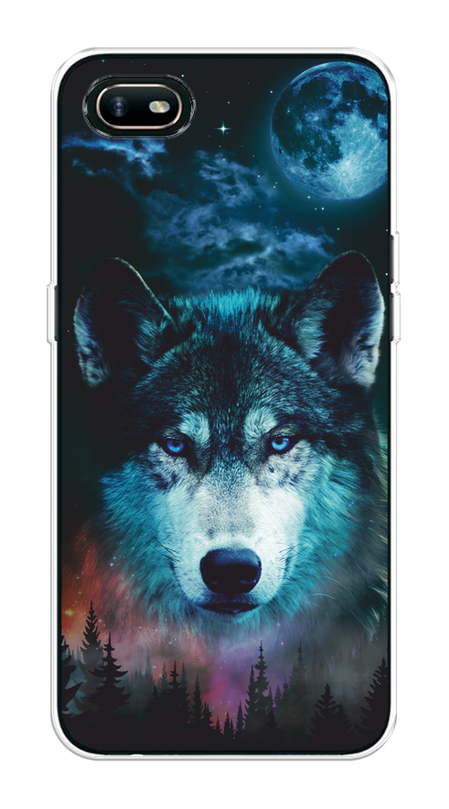 

Чехол на Oppo A1k "Лунный волк", Бирюзовый;розовый;синий, 252150-1
