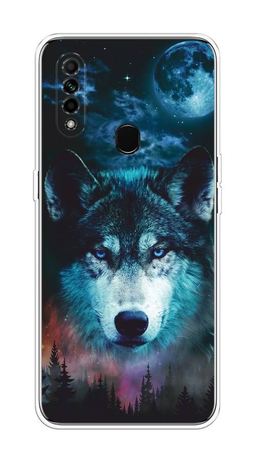 

Чехол на Oppo A31 "Лунный волк", Бирюзовый;розовый;синий, 252250-1