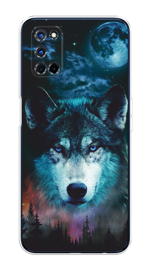 

Чехол на Oppo A52/A72 "Лунный волк", Бирюзовый;розовый;синий, 253250-1