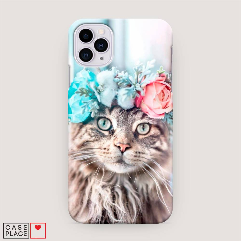 

Пластиковый чехол "Кот в венке" на Apple iPhone 11 Pro, 12320-1