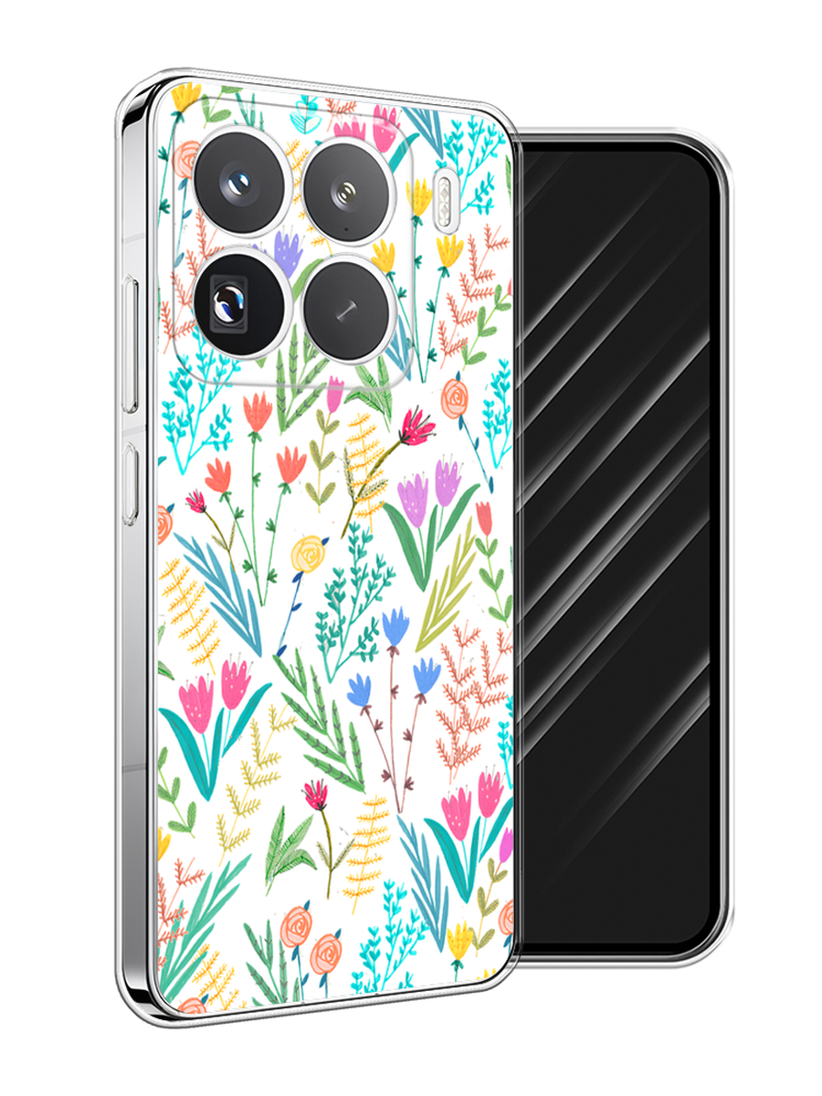 

Чехол Awog на Xiaomi 15 Pro "Полевые цветы рисунок", Белый;зеленый, 323750-1