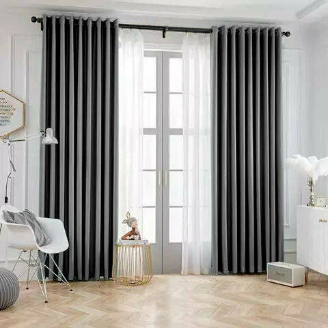 

Комплект Штор Sofa Home Блэкаут/ Blackout 300х250 см, Графит на люверсах, 325161245