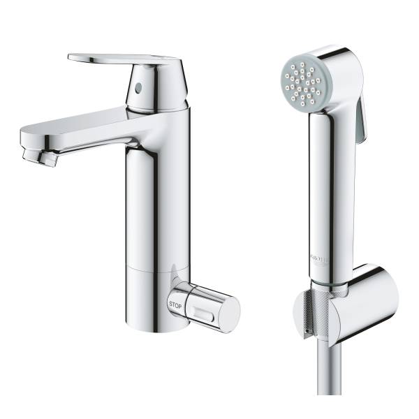 

Смеситель для раковины GROHE DN 15 Eurosmart Cosmopolitan однорычажный M-size, 24191000, Серебристый, 24191000