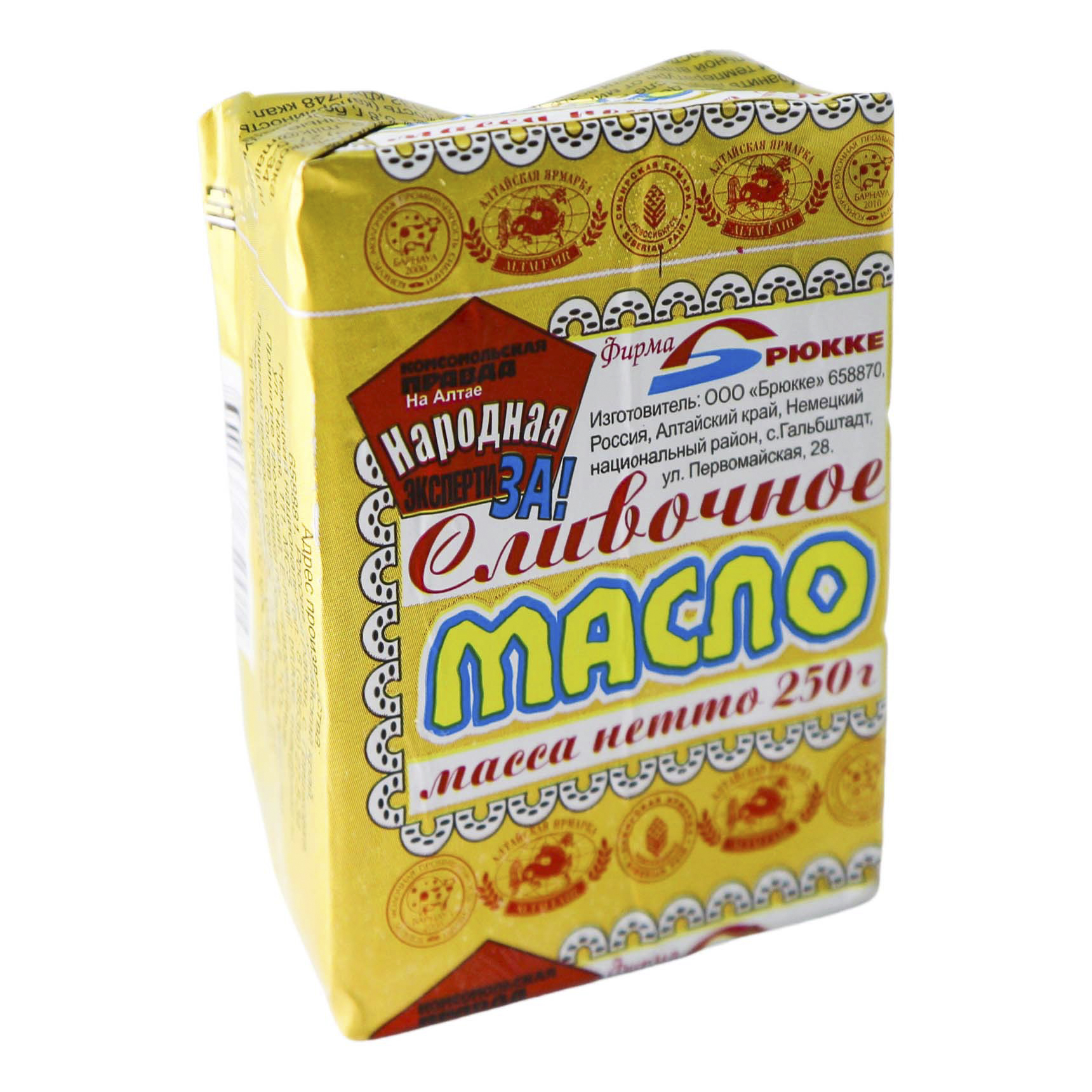 

Сливочное масло Брюкке 82,5% 250 г