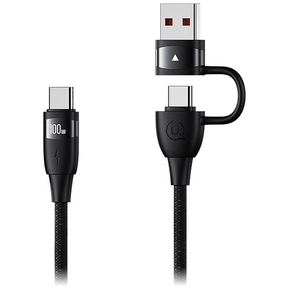 Кабель USB Type-C-USB Type-C USAMS US-SJ654 U85 1.2 м черный