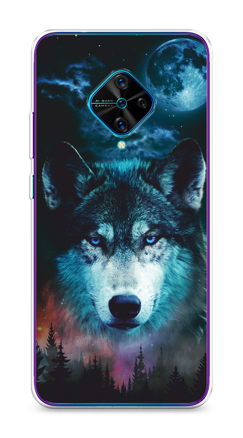 

Чехол на Vivo V17/Y9s "Лунный волк", Бирюзовый;розовый;синий, 262450-1
