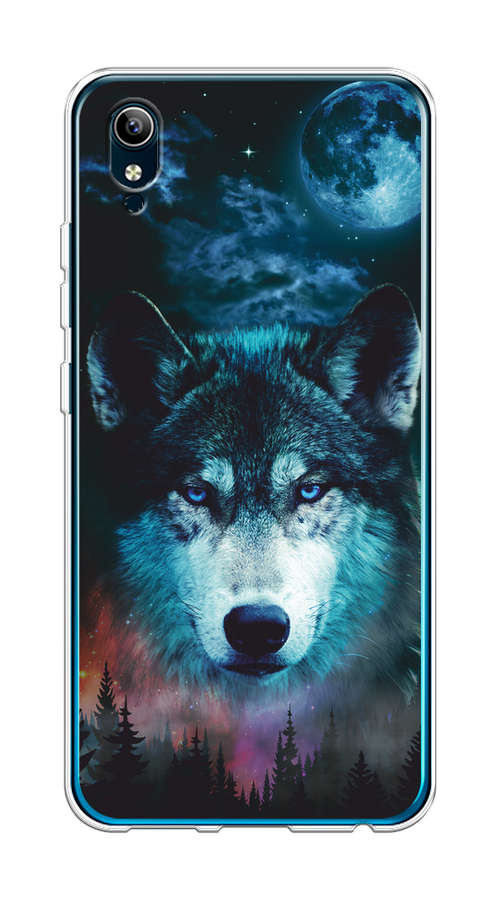 

Чехол на Vivo Y91c/Y1s "Лунный волк", Бирюзовый;розовый;синий, 263250-1