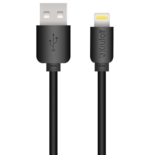 Кабель USB Lightning Krutoff Classic (1m) черный (пакет)