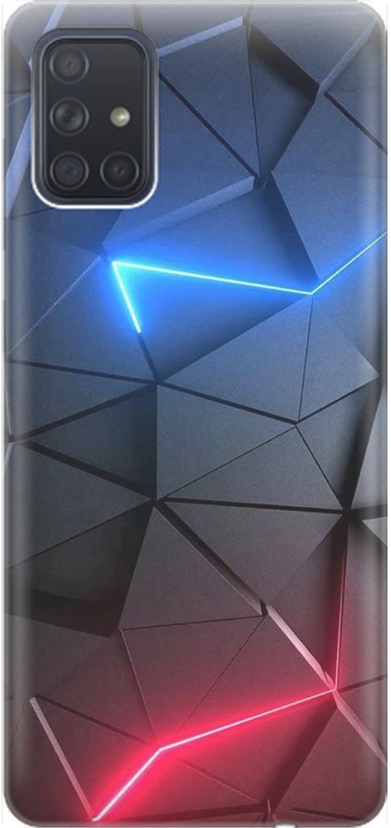 

Силиконовый чехол на Samsung Galaxy A71 с принтом "Графитовые грани", 1546