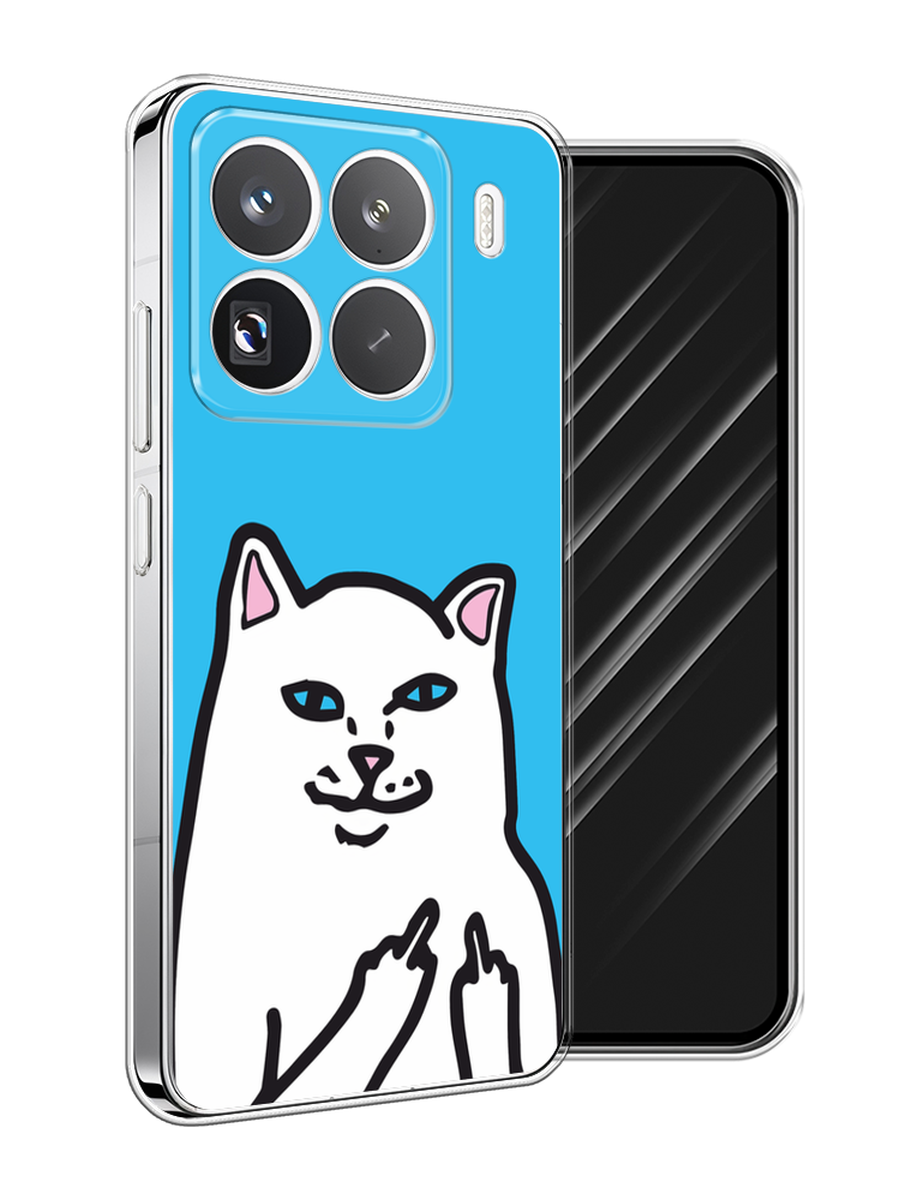

Чехол Awog на Xiaomi 15 Pro "Кот жесть", Белый;голубой;черный, 323750-1