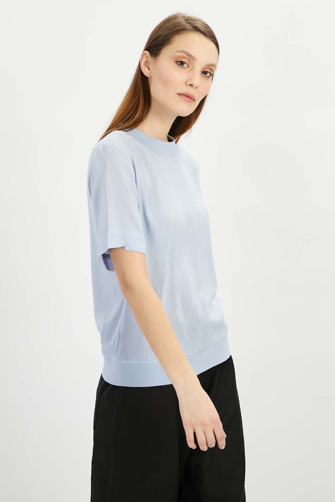 

Блуза женская Baon B191002 голубая XXL, B191002