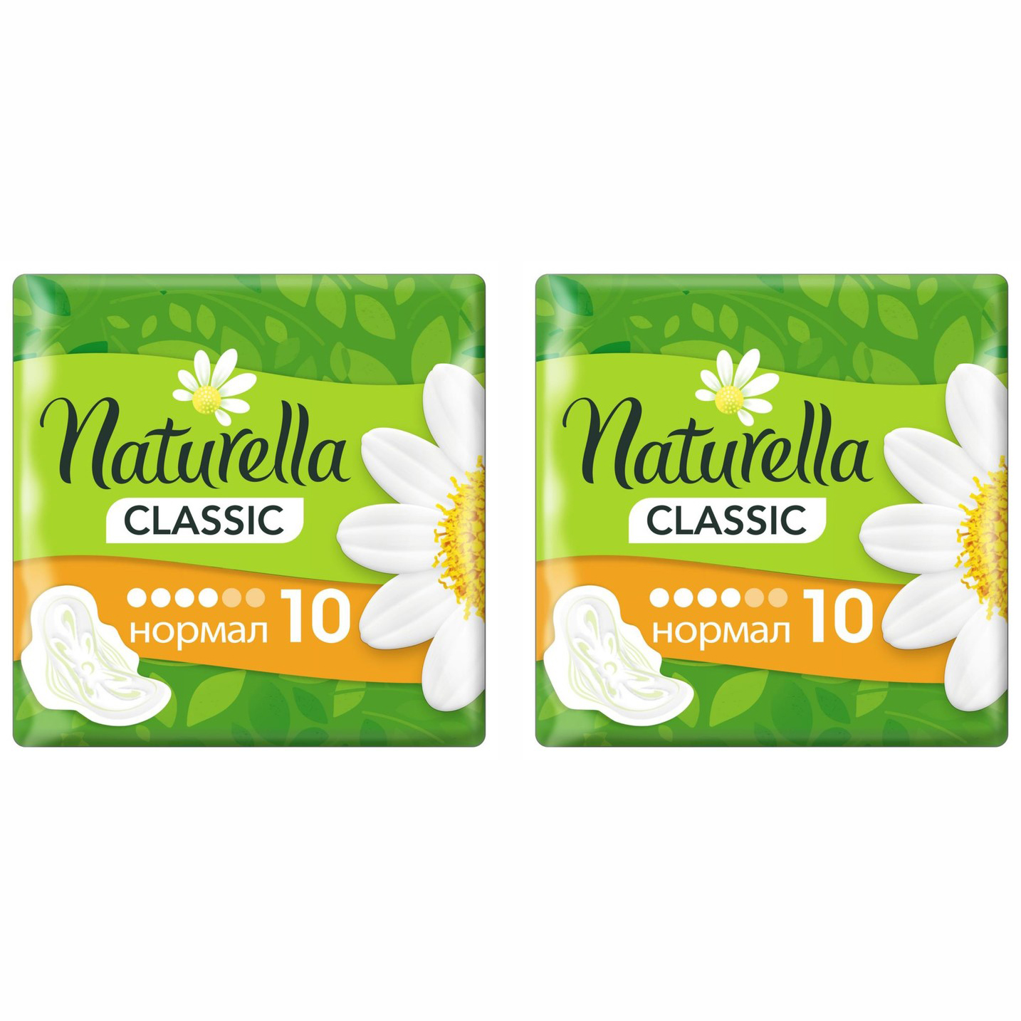 

Прокладки NATURELLA Classic Нормал Сингл с крылышками 10шт 2 уп