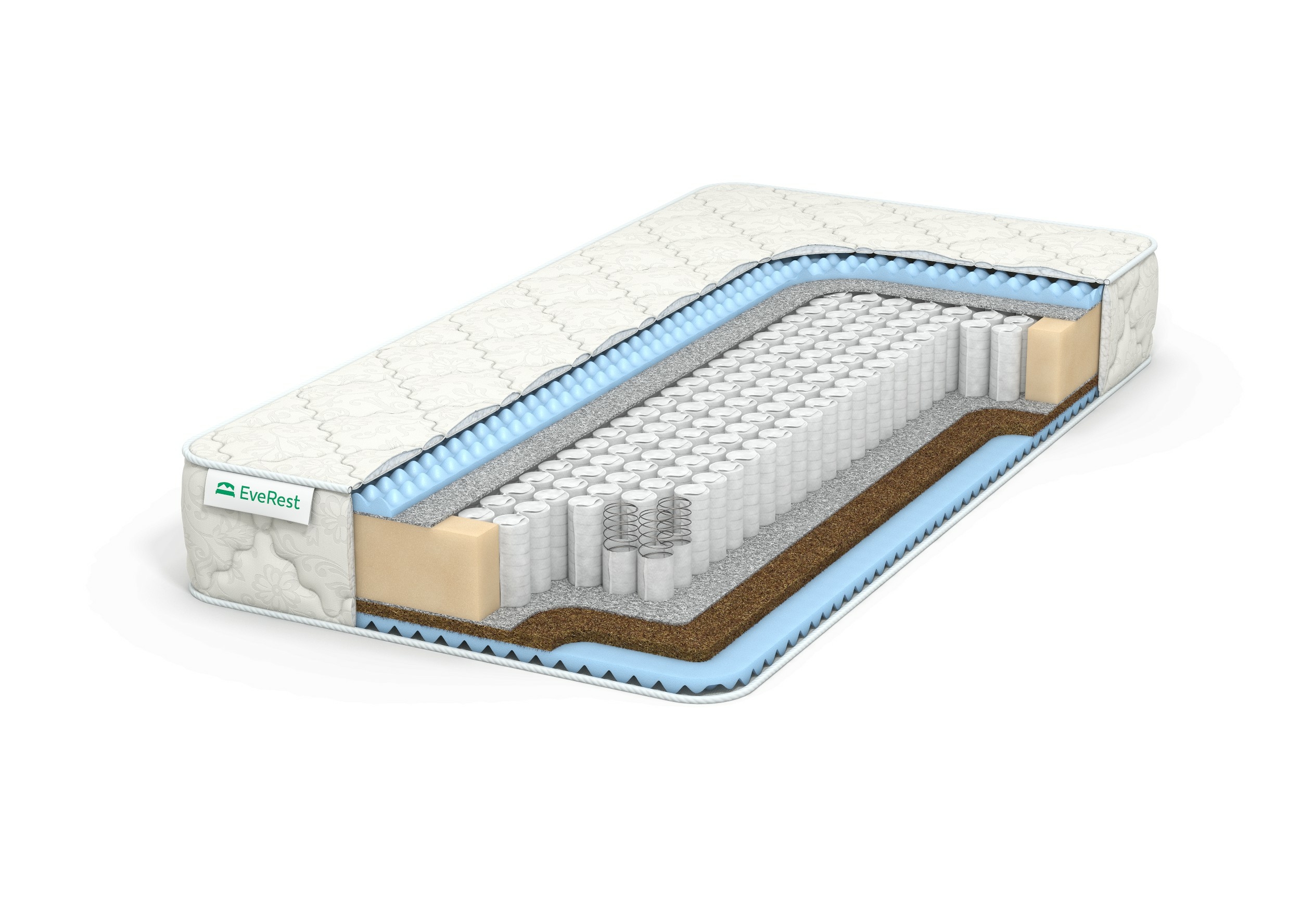 

Матрас EVEREST Ту-Вэй Массаж Бикокос TFK 210х180, Бежевый;белый;серый;серебристый, Массаж Бикокос TFK