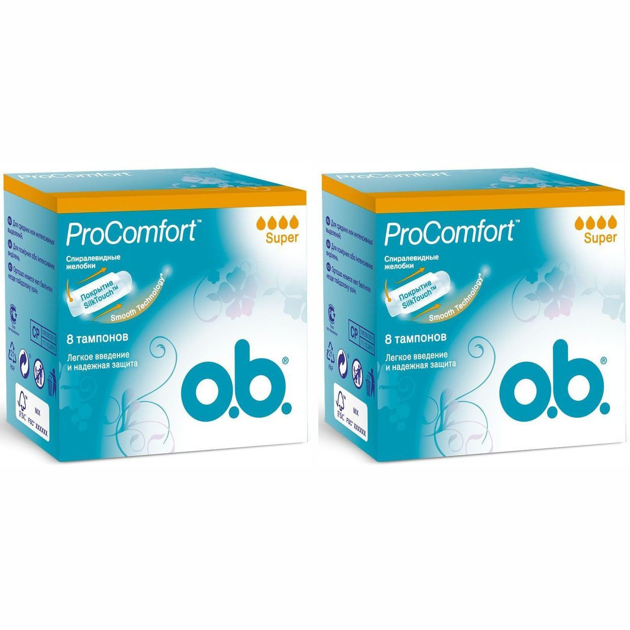 

Тампоны OB Comfort супер 8шт 2 уп